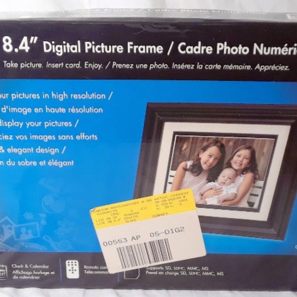 HP 8.4" LCD Digital Picture Frame Black